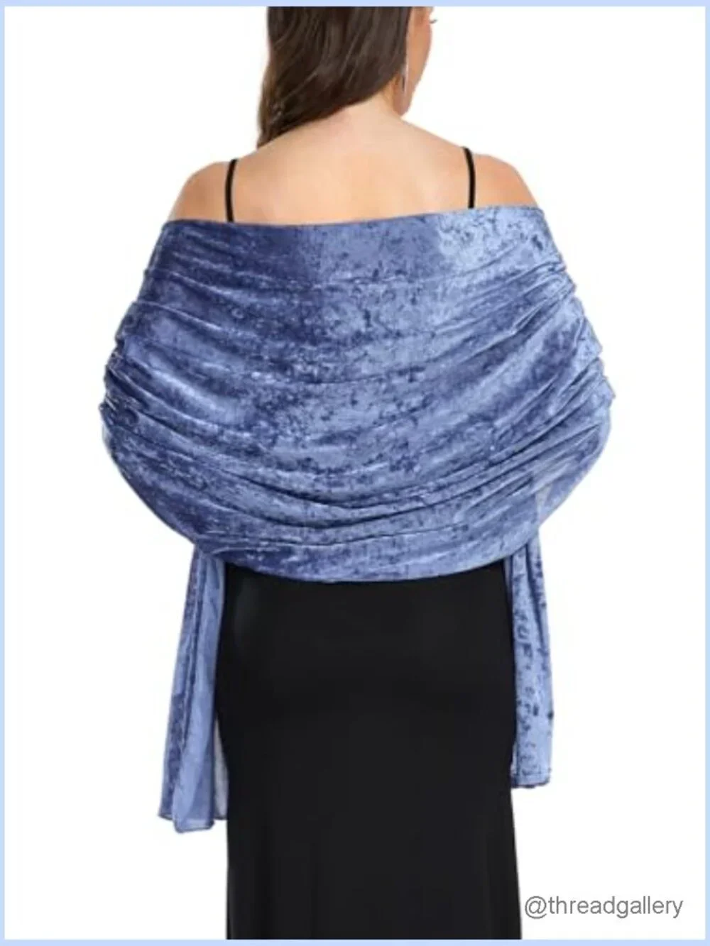 Knit Velvet Mesh Shawl Wrap for Evening Dresses Wedding Bridal Formal